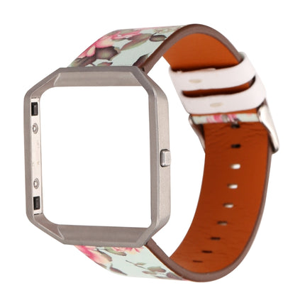 For Fitbit Blaze Leather Replacement Strap Watchband(Peony)-garmade.com