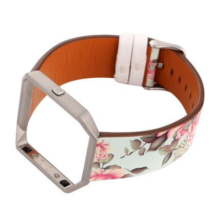 For Fitbit Blaze Leather Replacement Strap Watchband(Peony)-garmade.com