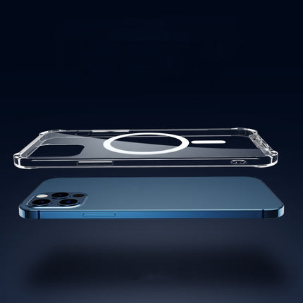 Magsafe Case Clear Four-corner Airbag Shockproof Case with Magnetic For iPhone 11 Pro(Transparent)-garmade.com
