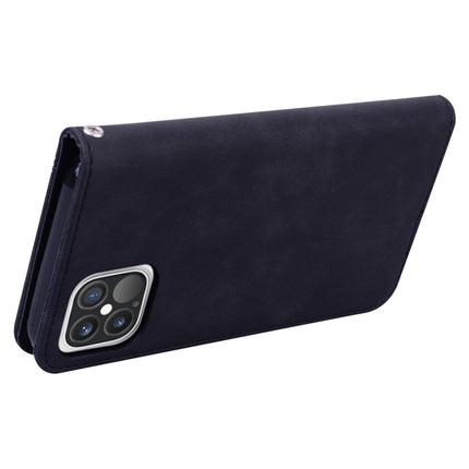 Frosted Business Magnetic Horizontal Flip PU Leather Case with Holder & Card Slot & Lanyard For iPhone 12 / 12 Pro(Black)-garmade.com