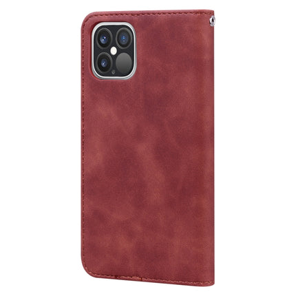 Frosted Business Magnetic Horizontal Flip PU Leather Case with Holder & Card Slot & Lanyard For iPhone 12 Pro Max(Brown)-garmade.com