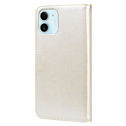 Rose Embossed Horizontal Flip PU Leather Case with Holder & Card Slots & Wallet For iPhone 12 mini(Gold)-garmade.com