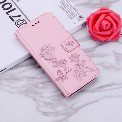 Rose Embossed Horizontal Flip PU Leather Case with Holder & Card Slots & Wallet For iPhone 12(Rose Red)-garmade.com