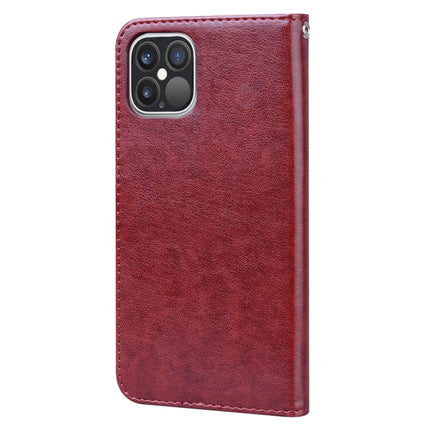 Rose Embossed Horizontal Flip PU Leather Case with Holder & Card Slots & Wallet For iPhone 12 Pro(Brown)-garmade.com