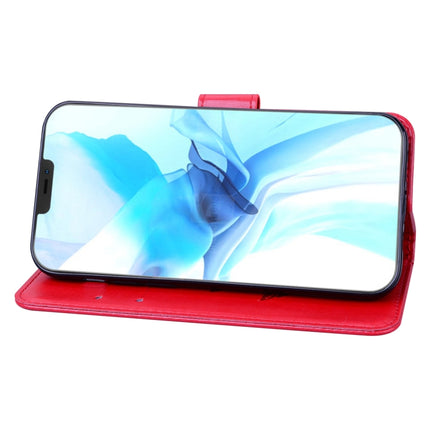 Rose Embossed Horizontal Flip PU Leather Case with Holder & Card Slots & Wallet For iPhone 12 Pro(Red)-garmade.com