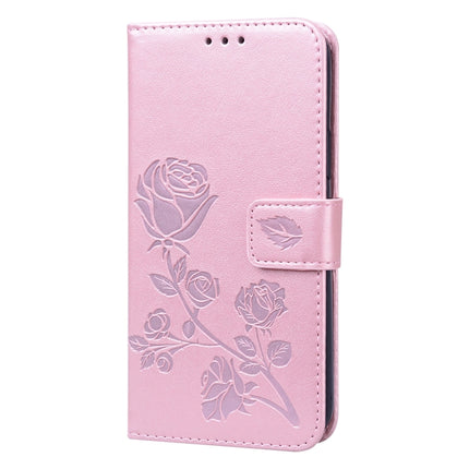 Rose Embossed Horizontal Flip PU Leather Case with Holder & Card Slots & Wallet For iPhone 12 Pro(Rose Red)-garmade.com