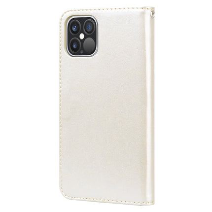 Rose Embossed Horizontal Flip PU Leather Case with Holder & Card Slots & Wallet For iPhone 12 Pro(Gold)-garmade.com
