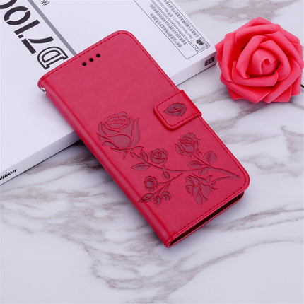 Rose Embossed Horizontal Flip PU Leather Case with Holder & Card Slots & Wallet For iPhone 12 Pro Max(Red)-garmade.com