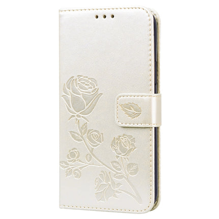Rose Embossed Horizontal Flip PU Leather Case with Holder & Card Slots & Wallet For iPhone 12 Pro Max(Gold)-garmade.com
