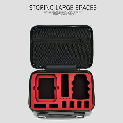 ls-S004 Portable Waterproof Drone Handbag Storage Bag for DJI Mavic Mini 2(Silver +Red Liner)-garmade.com