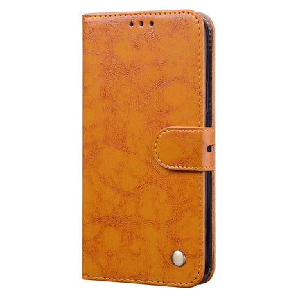 Business Style Oil Wax Texture Horizontal Flip Leather Case with Holder & Card Slots & Wallet For iPhone 12 mini(Yellow)-garmade.com