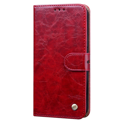 Business Style Oil Wax Texture Horizontal Flip Leather Case with Holder & Card Slots & Wallet For iPhone 12 / 12 Pro(Red)-garmade.com