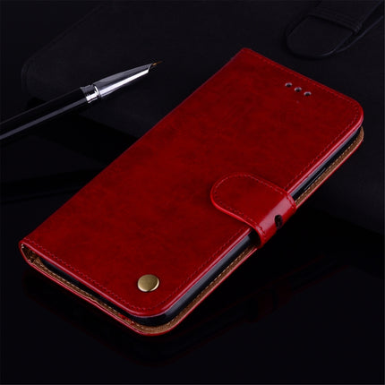 Business Style Oil Wax Texture Horizontal Flip Leather Case with Holder & Card Slots & Wallet For iPhone 12 Pro Max(Red)-garmade.com
