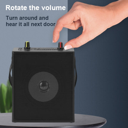 K10 10W Bluetooth 5.0 Portable Handheld Square Dance Bluetooth Speaker(Black)-garmade.com