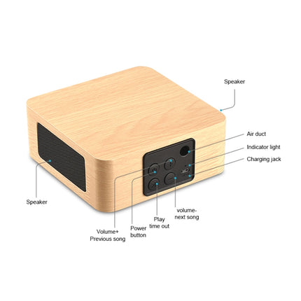 Q1A Bluetooth 4.2 Mini Wooden Double Horns Bluetooth Speaker(Walnut Texture)-garmade.com