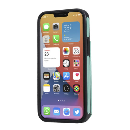 Skull Head Embossing Pattern Shockproof Protective Case with Holder & Card Slots & Wallet For iPhone 12 mini(Green)-garmade.com