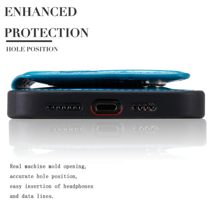 Skull Head Embossing Pattern Shockproof Protective Case with Holder & Card Slots & Wallet For iPhone 12 mini(Green)-garmade.com