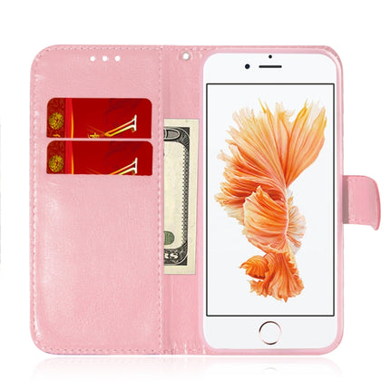 For iPhone 6 Plus & 6s Plus Solid Color Colorful Magnetic Buckle Horizontal Flip PU Leather Case with Holder & Card Slots & Wallet & Lanyard(Pink)-garmade.com