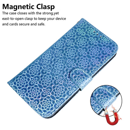 For iPhone 7 Plus / 8 Plus Solid Color Colorful Magnetic Buckle Horizontal Flip PU Leather Case with Holder & Card Slots & Wallet & Lanyard(Blue)-garmade.com