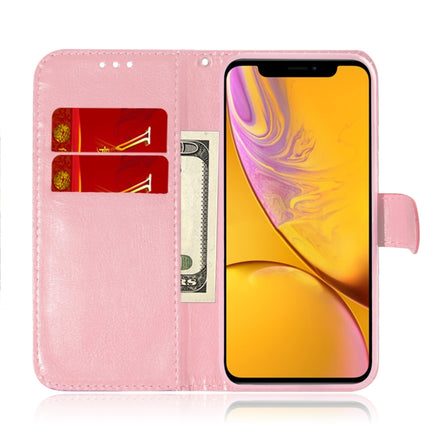 For iPhone XR Solid Color Colorful Magnetic Buckle Horizontal Flip PU Leather Case with Holder & Card Slots & Wallet & Lanyard(Pink)-garmade.com