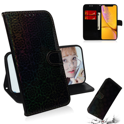 For iPhone XS Max Solid Color Colorful Magnetic Buckle Horizontal Flip PU Leather Case with Holder & Card Slots & Wallet & Lanyard(Black)-garmade.com