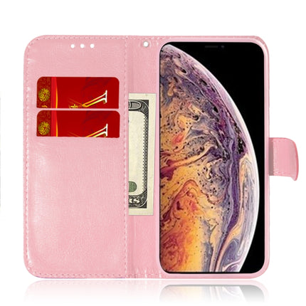 For iPhone XS Max Solid Color Colorful Magnetic Buckle Horizontal Flip PU Leather Case with Holder & Card Slots & Wallet & Lanyard(Pink)-garmade.com