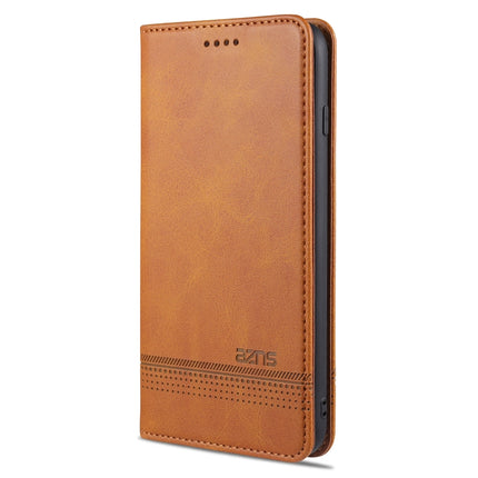 AZNS Magnetic Calf Texture Horizontal Flip Leather Case with Card Slots & Holder & Wallet For iPhone 6(Light Brown)-garmade.com