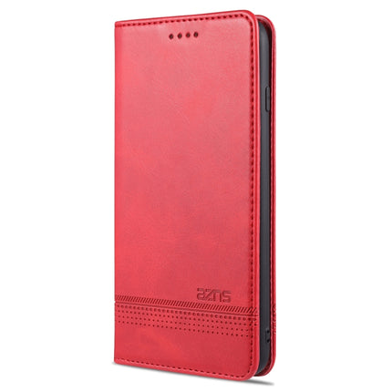 AZNS Magnetic Calf Texture Horizontal Flip Leather Case with Card Slots & Holder & Wallet For iPhone 6(Red)-garmade.com