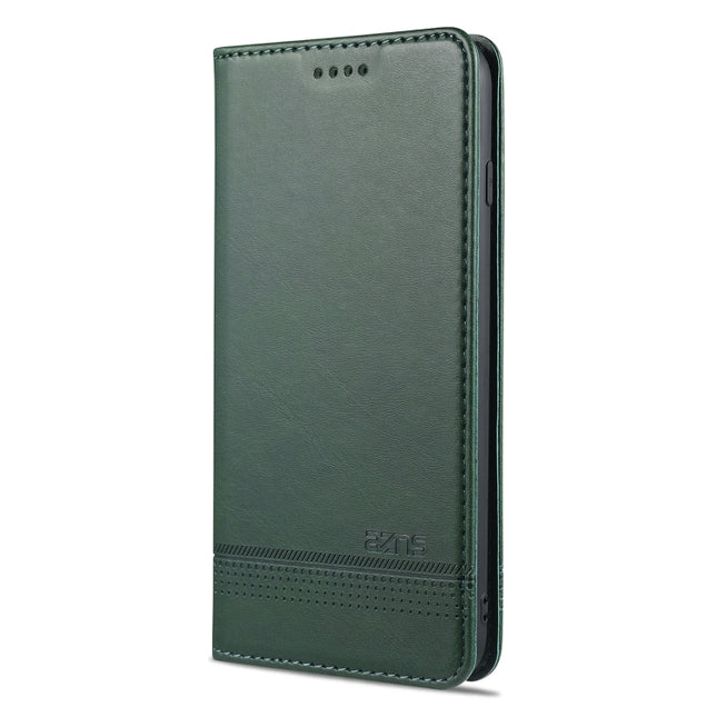 AZNS Magnetic Calf Texture Horizontal Flip Leather Case with Card Slots & Holder & Wallet For iPhone 6 Plus(Dark Green)-garmade.com