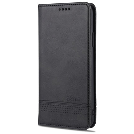 AZNS Magnetic Calf Texture Horizontal Flip Leather Case with Card Slots & Holder & Wallet For iPhone XR(Black)-garmade.com