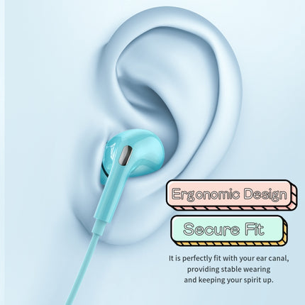 ROCK Space ES07 3.5mm Interface Stereo Music In Ear Wired Earphone(Blue)-garmade.com