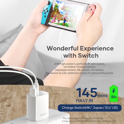 ROCK T42 PD 20W Dual Ports Travel Charger Power Adapter, CN Plug(White)-garmade.com