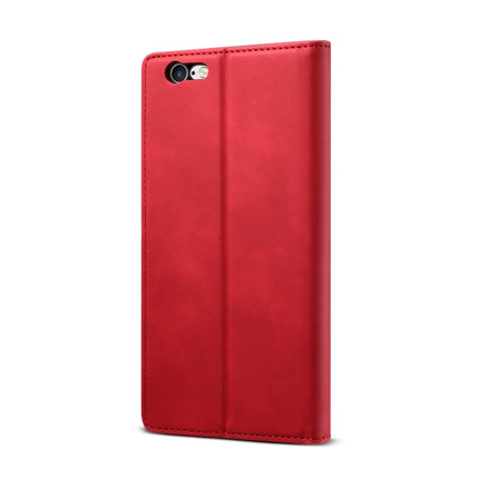 GUSSIM GS-001 Business Style Horizontal Flip Skin Feel PU Leather Case with Holder & Card Slots & Wallet & Photo Frame For iPhone 6 / 6s(Red)-garmade.com