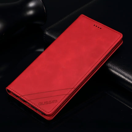 GUSSIM GS-001 Business Style Horizontal Flip Skin Feel PU Leather Case with Holder & Card Slots & Wallet & Photo Frame For iPhone 6 / 6s(Red)-garmade.com