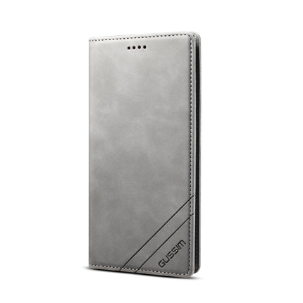 GUSSIM GS-001 Business Style Horizontal Flip Skin Feel PU Leather Case with Holder & Card Slots & Wallet & Photo Frame For iPhone 6 / 6s(Grey)-garmade.com