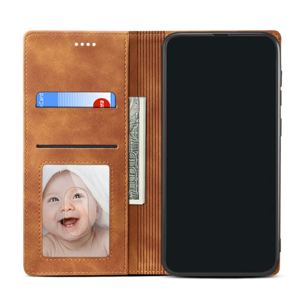 GUSSIM GS-001 Business Style Horizontal Flip Skin Feel PU Leather Case with Holder & Card Slots & Wallet & Photo Frame For iPhone 6 / 6s(Brown)-garmade.com