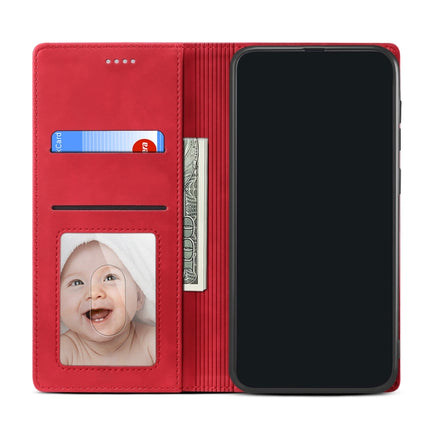 GUSSIM GS-001 Business Style Horizontal Flip Skin Feel PU Leather Case with Holder & Card Slots & Wallet & Photo Frame For iPhone XR(Red)-garmade.com
