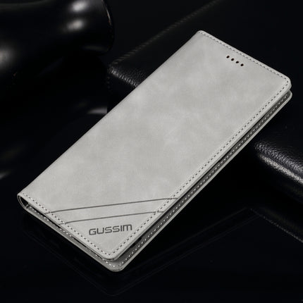 GUSSIM GS-001 Business Style Horizontal Flip Skin Feel PU Leather Case with Holder & Card Slots & Wallet & Photo Frame For iPhone XR(Grey)-garmade.com