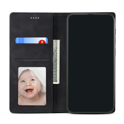 GUSSIM GS-001 Business Style Horizontal Flip Skin Feel PU Leather Case with Holder & Card Slots & Wallet & Photo Frame For iPhone X / XS(Black)-garmade.com