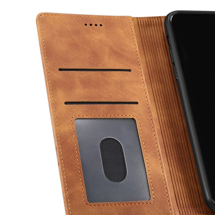 GUSSIM GS-001 Business Style Horizontal Flip Skin Feel PU Leather Case with Holder & Card Slots & Wallet & Photo Frame For iPhone XS Max(Brown)-garmade.com