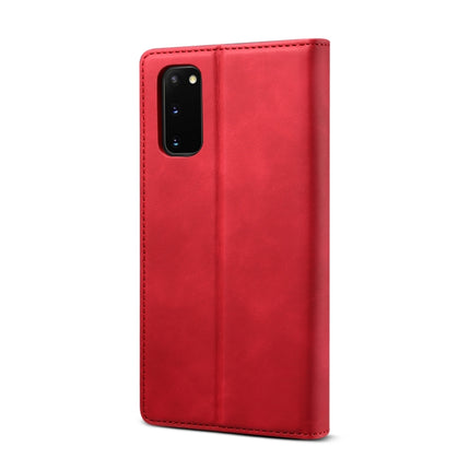 For Samsung Galaxy S20 Plus GUSSIM GS-001 Business Style Horizontal Flip Skin Feel PU Leather Case with Holder & Card Slots & Wallet & Photo Frame(Red)-garmade.com