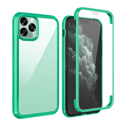 Double-sided Plastic Glass Protective Case For iPhone 11 Pro(Mint Green)-garmade.com