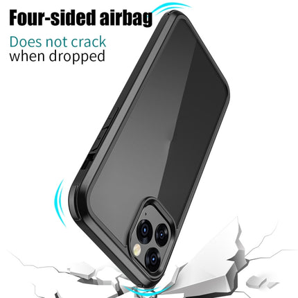 Double-sided Plastic Glass Protective Case For iPhone 11 Pro(Black)-garmade.com