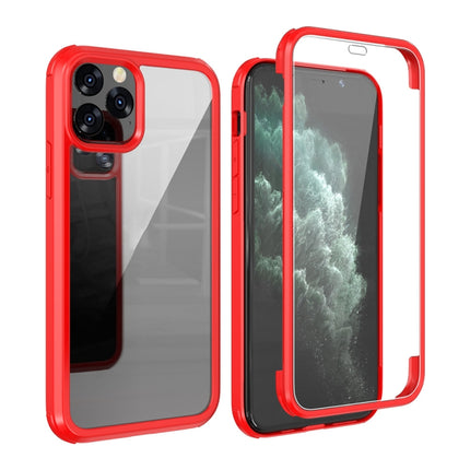 Double-sided Plastic Glass Protective Case For iPhone 11 Pro(Red)-garmade.com