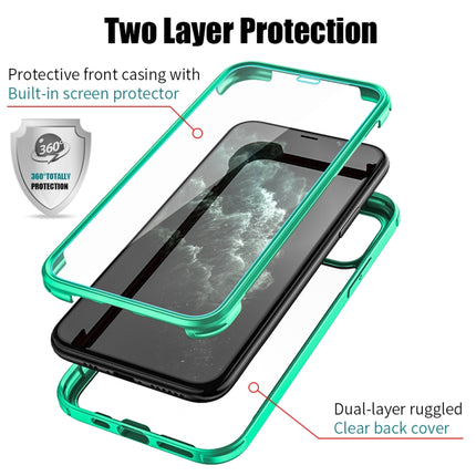 Double-sided Plastic Glass Protective Case For iPhone 11 Pro Max(Mint Green)-garmade.com