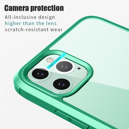 Double-sided Plastic Glass Protective Case For iPhone 11 Pro Max(Mint Green)-garmade.com
