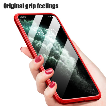Double-sided Plastic Glass Protective Case For iPhone 11 Pro Max(Red)-garmade.com