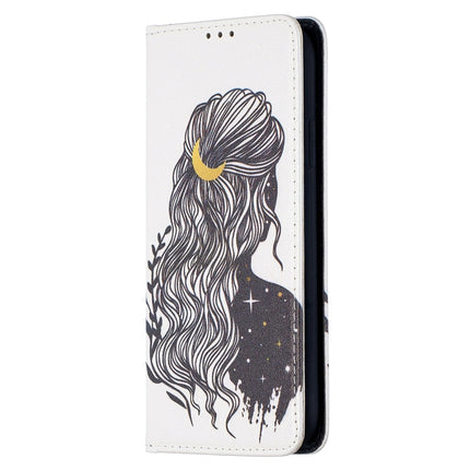 Colored Drawing Pattern Invisible Magnetic Horizontal Flip PU Leather Case with Holder & Card Slots & Wallet For iPhone XR(Girl)-garmade.com