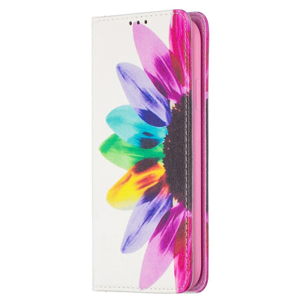 Colored Drawing Pattern Invisible Magnetic Horizontal Flip PU Leather Case with Holder & Card Slots & Wallet For iPhone XR(Sun Flower)-garmade.com