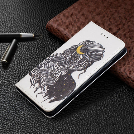Colored Drawing Pattern Invisible Magnetic Horizontal Flip PU Leather Case with Holder & Card Slots & Wallet For iPhone XS Max(Girl)-garmade.com